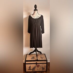 Tiana B. Black Empire-Waist Dress